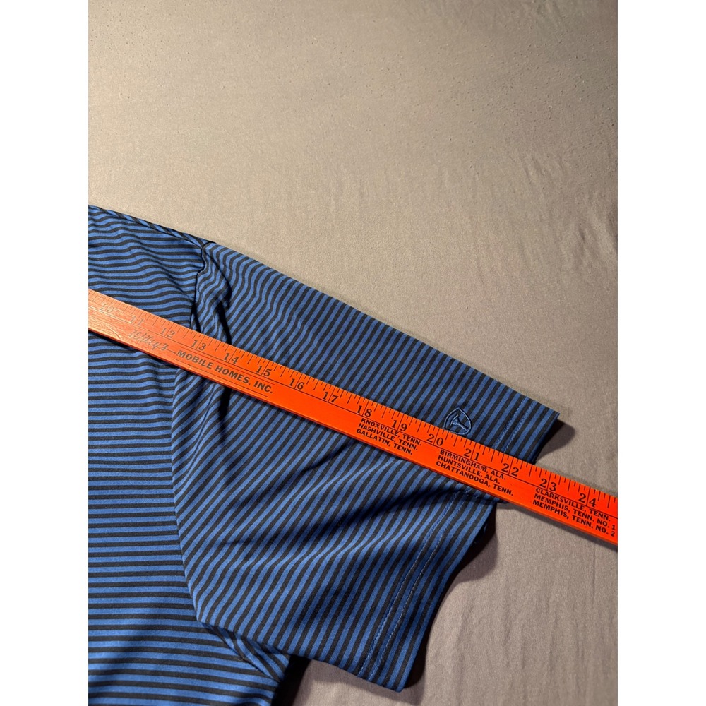 Pro‎ Tour Coolplay Mens 3X Polo Shirt Blue Black Striped Short Sleeve Golf Top - Picture 7 of 7